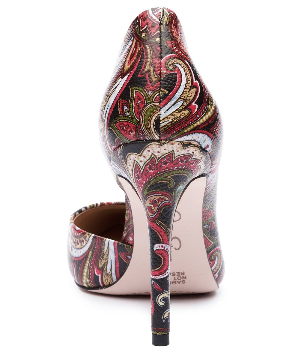 Paisley Print D'Orsay Pumps I13016