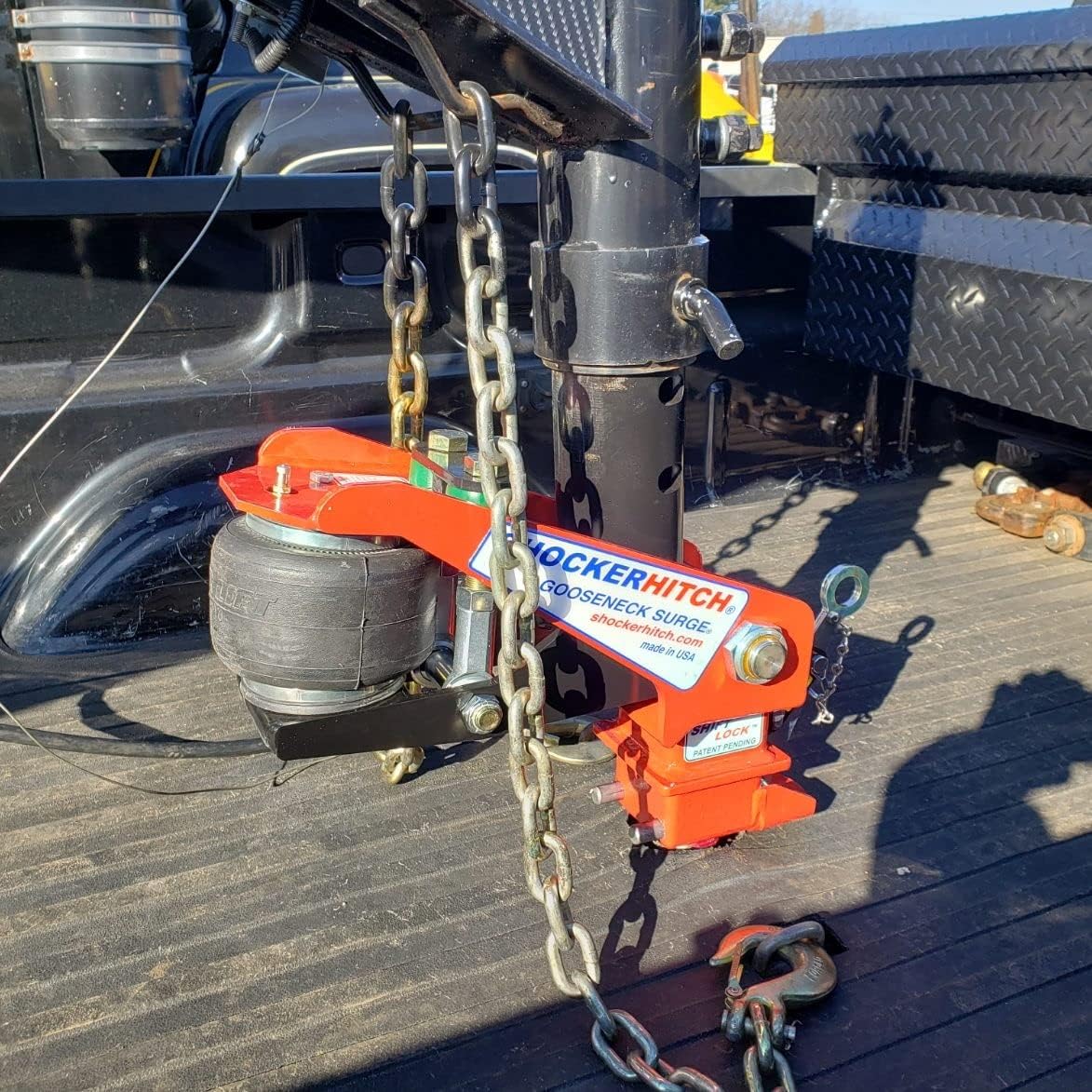 Gooseneck Air Hitch & Coupler, Round 4" Angled Pin 30K SL Coupler O31703