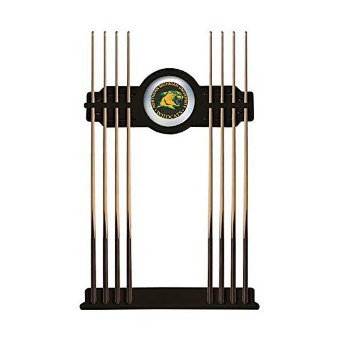 Solid Wood Cue Rack with Black Finish D76452