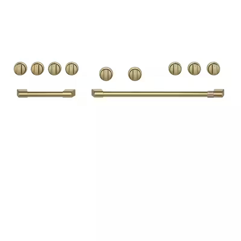 Range and Rangetop Handle and Knob Kit in Brushed Brass R53416
