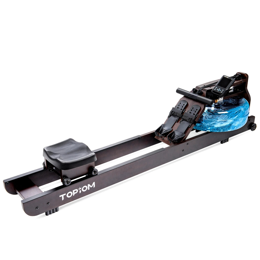 Water Rowing Machine with Performance Monitor Bluetooth 400 lbs Max Load G6141