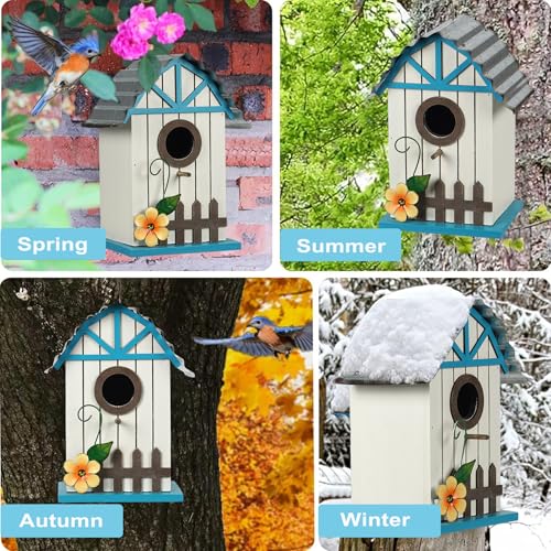 Blue Bird Houses Wooden Bird Nesting Box X889