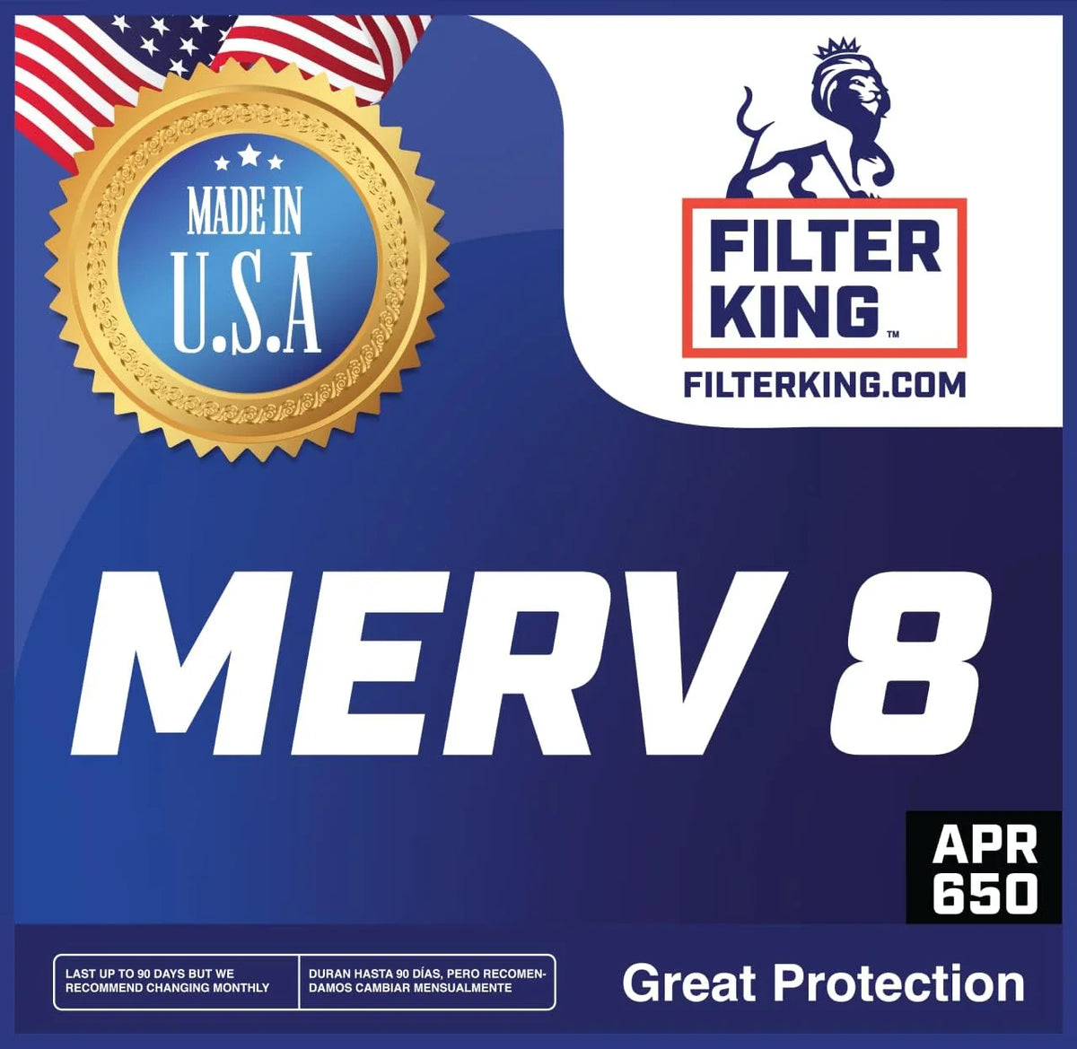 20.5x66x1 MERV 8 Pleated HVAC Air Filter 4-PACK Y53142