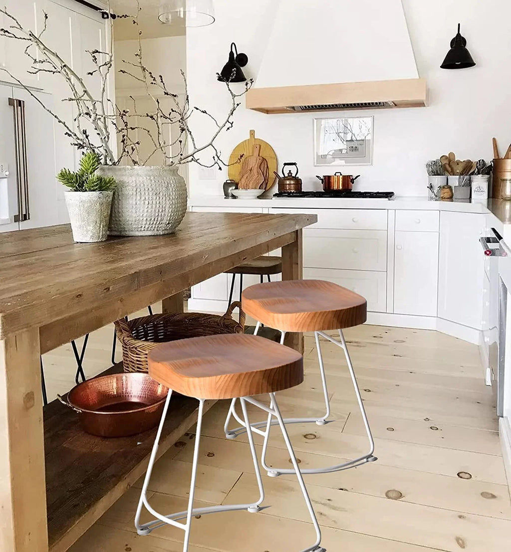 Light Brown Dining Chair with Footrest R918095