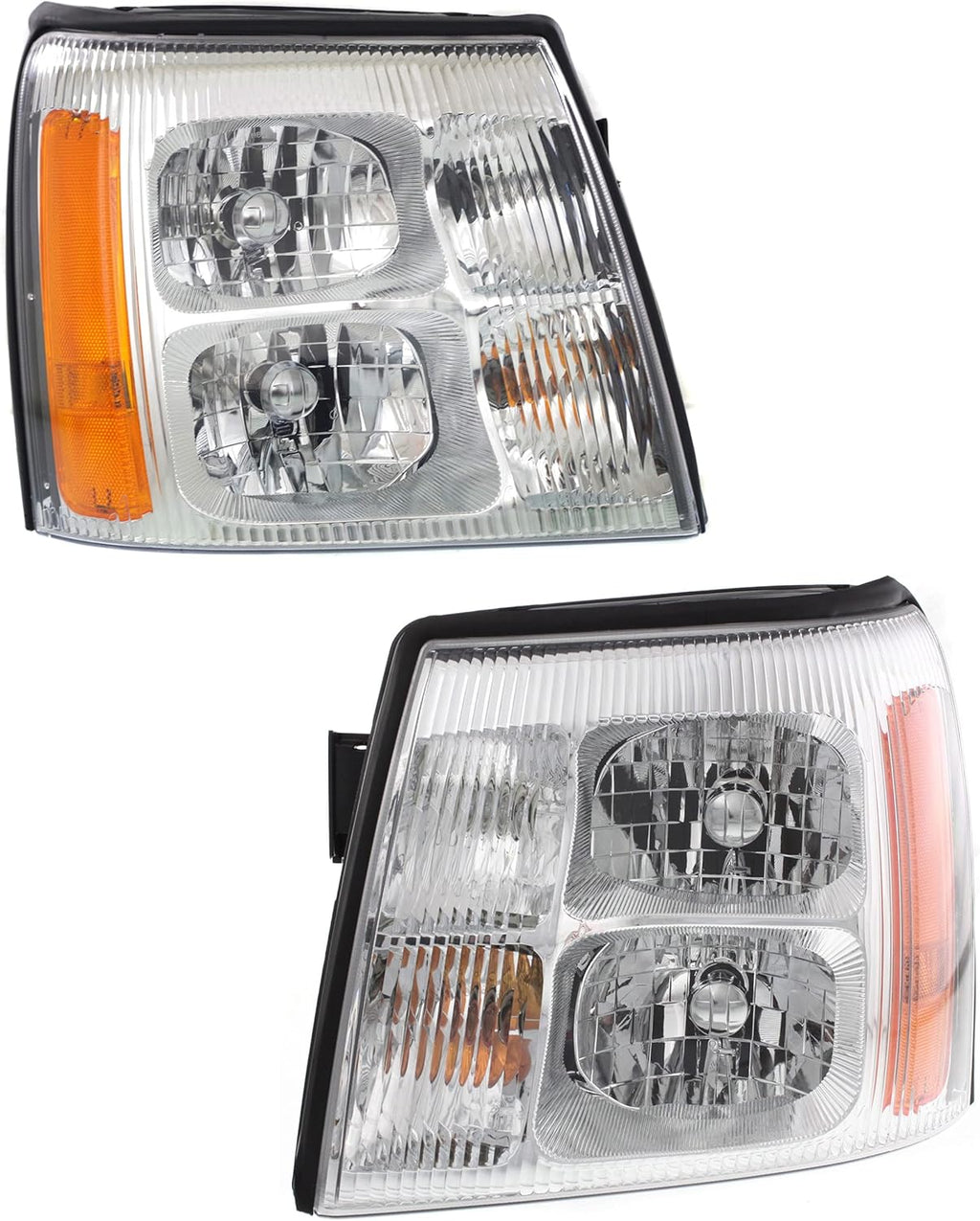 Headlight Assembly Set of 2 Halogen D7105