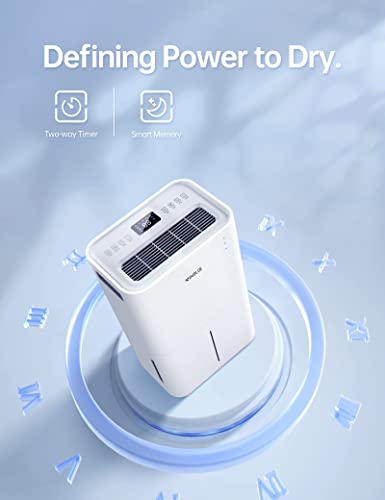 Dehumidifier with Auto or Manual Drainage, 36 db Noise Reducing, 3 Operation Modes O23159