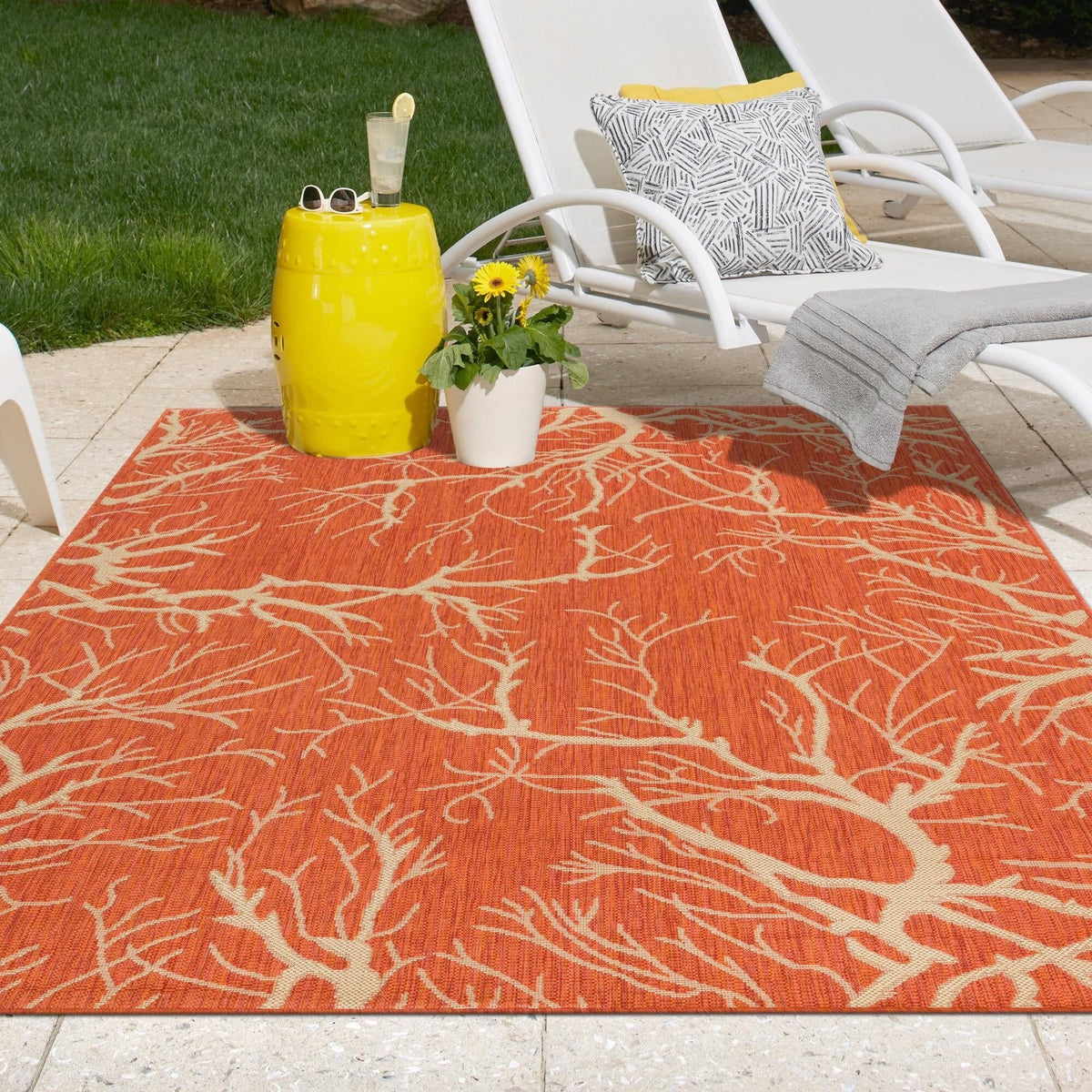 Terracotta Area Rug 9'x12' Q14051