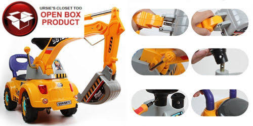 Scooter Ride on Excavator Pulling Cart Construction Truck T1472