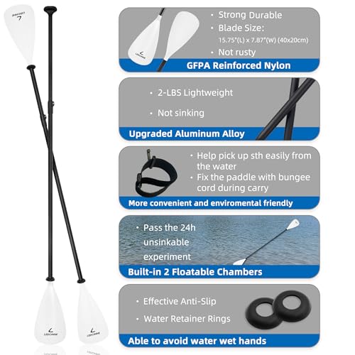 Adjustable Floating Paddle with Aluminum Alloy Shaft and 2 Nylon Blades C165