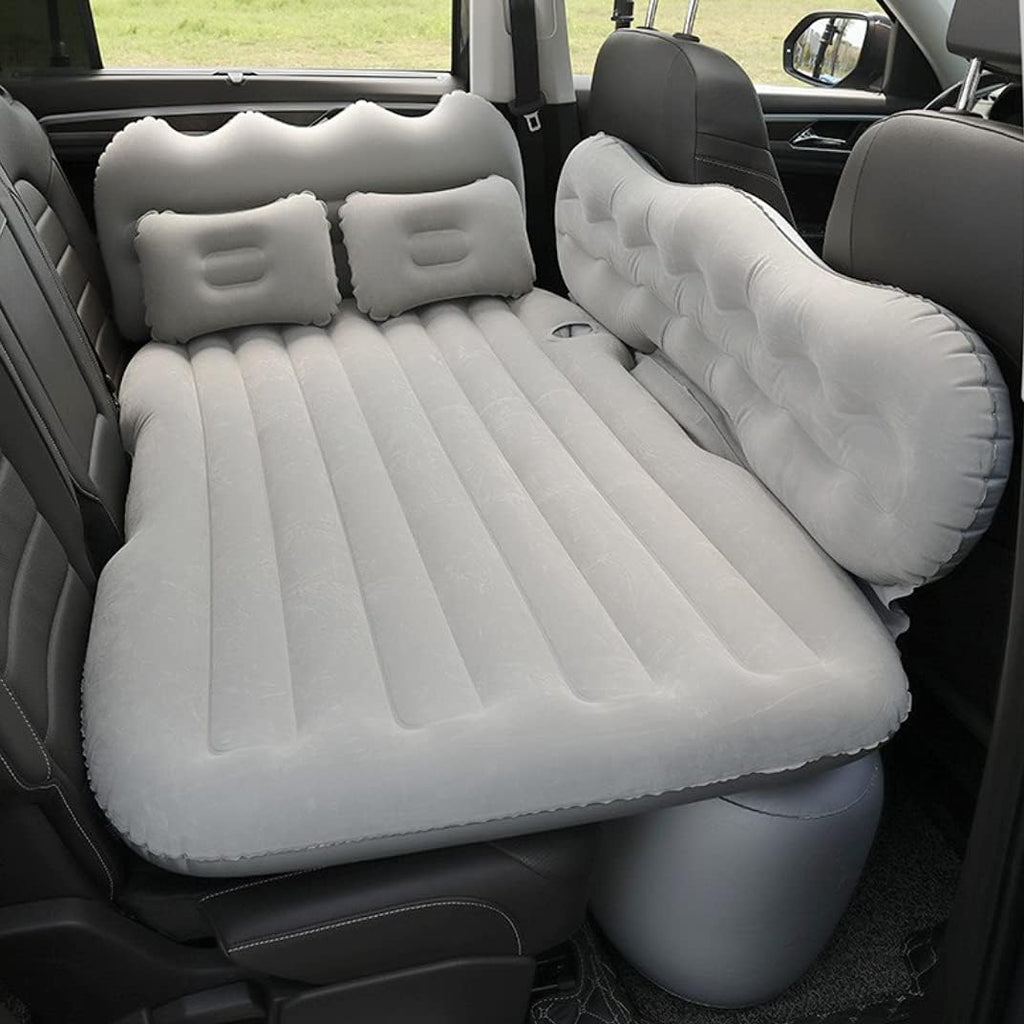 Gray Inflatable Car Air Mattress O803269