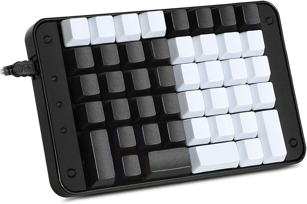 Single-Handed Programmable Mechanical Keyboard with Gateron Red Switch, 46 Programmable Keys, 8 Macro Keys, PBT Keycap H329548