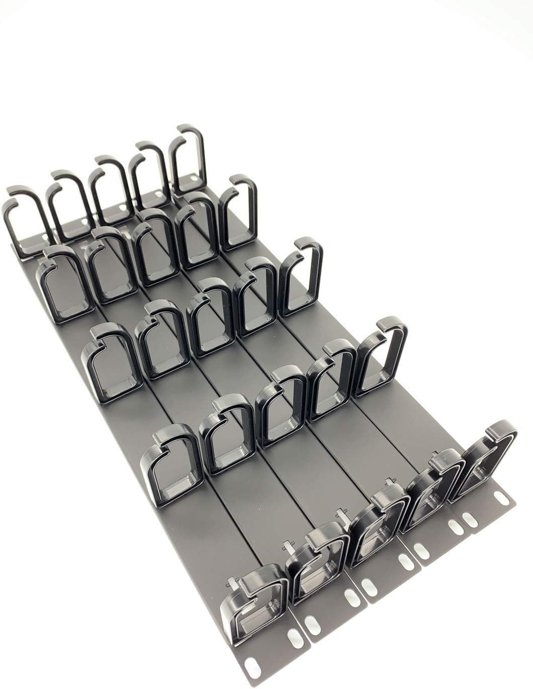 5 Pack 1U Cable Management Panel with D-Ring Hooks P397