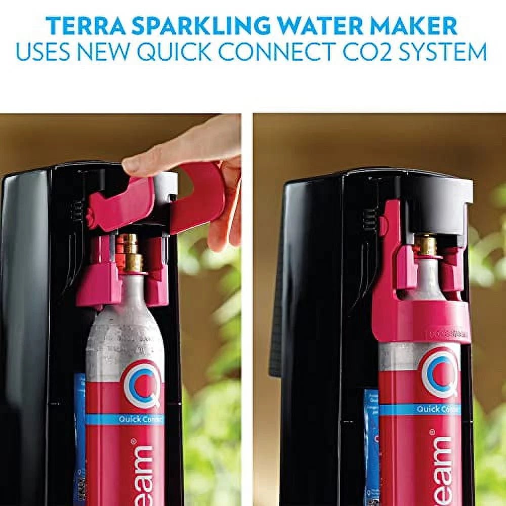 White Sparkling Water Maker Bundle with CO2, Bottles, and Flavors V40904