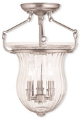 Brushed Nickel 3-Light Ceiling Mount E301
