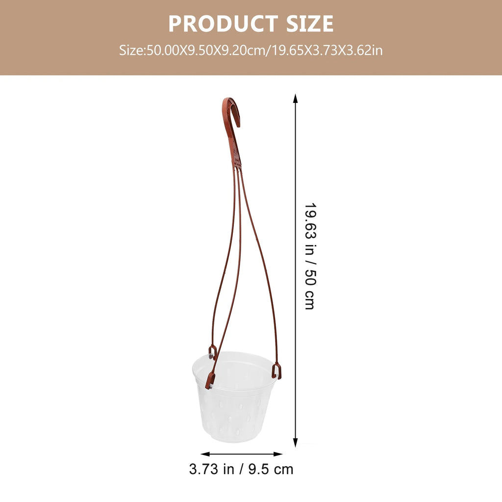 5 Sets Hanging Flower Pot Planter PP Material Pots Root Control Q203347