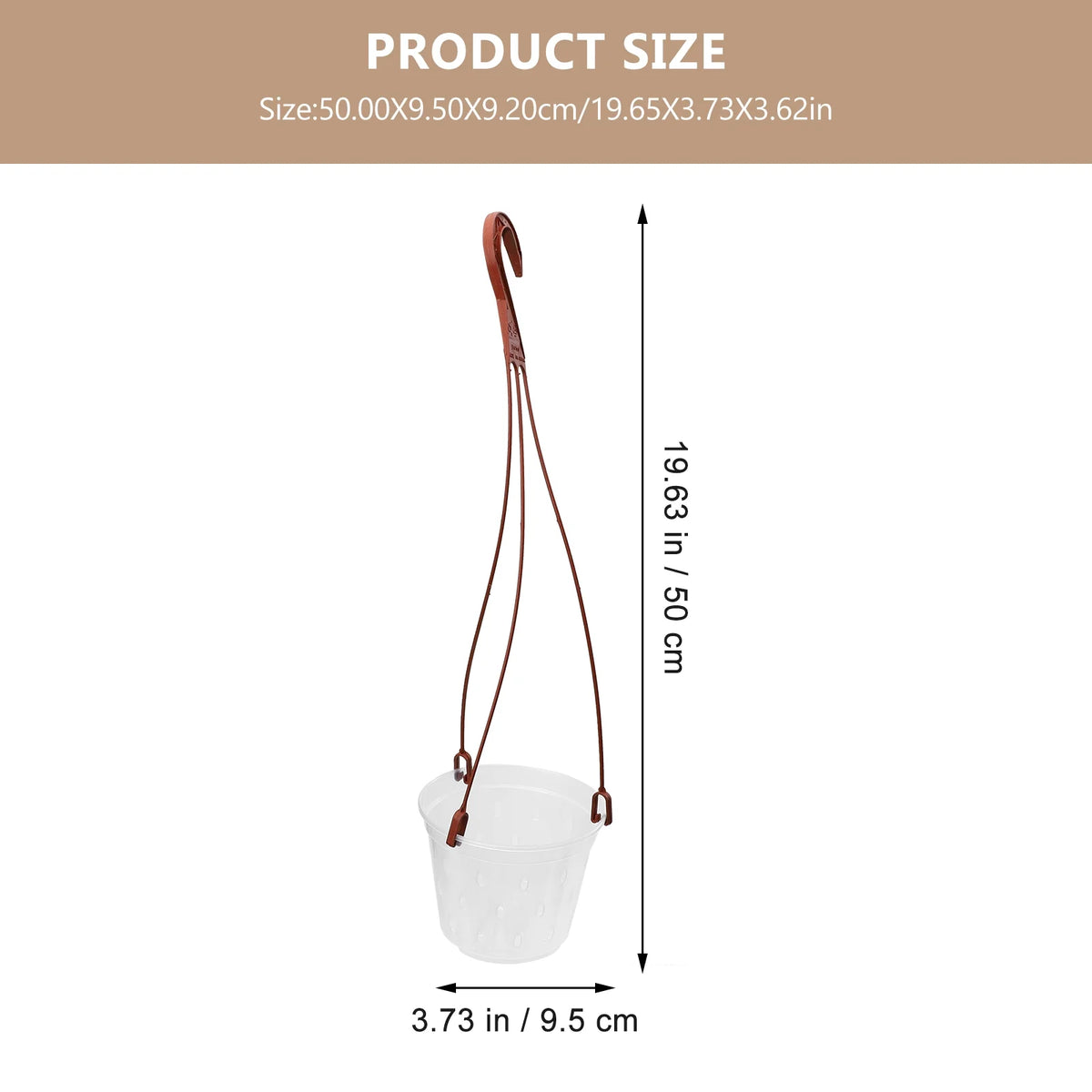 5 Sets Hanging Flower Pot Planter PP Material Pots Root Control Q203347