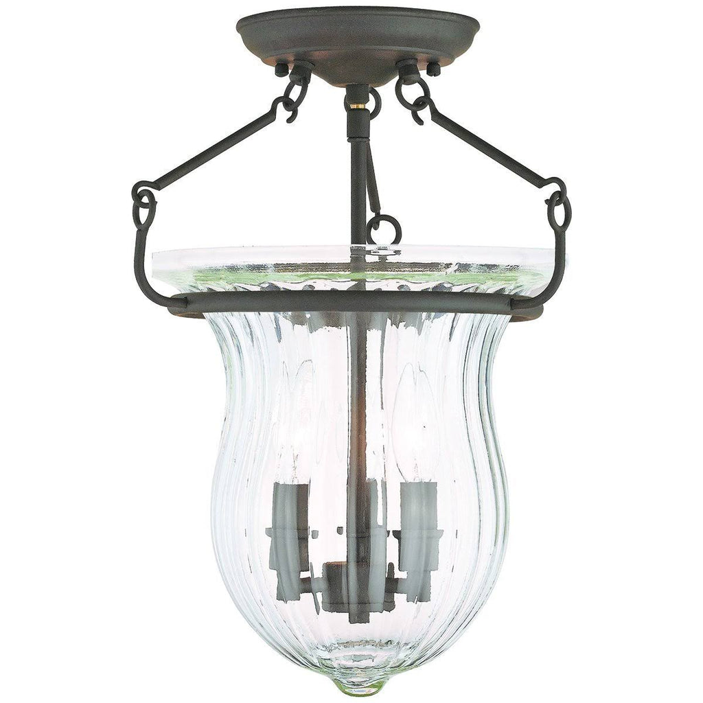 Brushed Nickel 3-Light Ceiling Mount E301