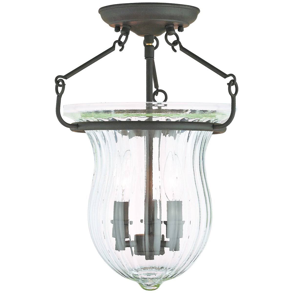 Brushed Nickel 3-Light Ceiling Mount E301
