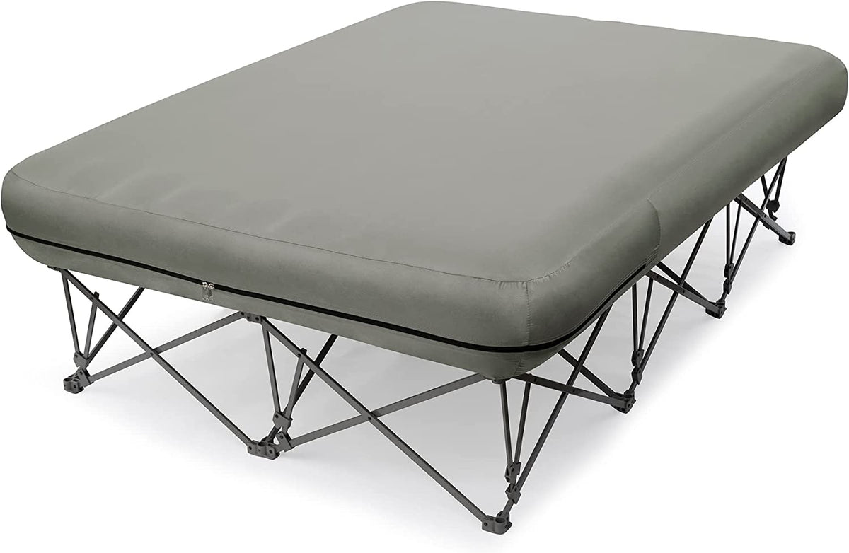 2 Person Folding Camping Cot with Inflatable Air Mattress and Carry Bag M97204