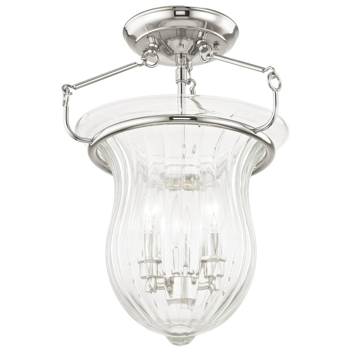 Brushed Nickel 3-Light Ceiling Mount E301