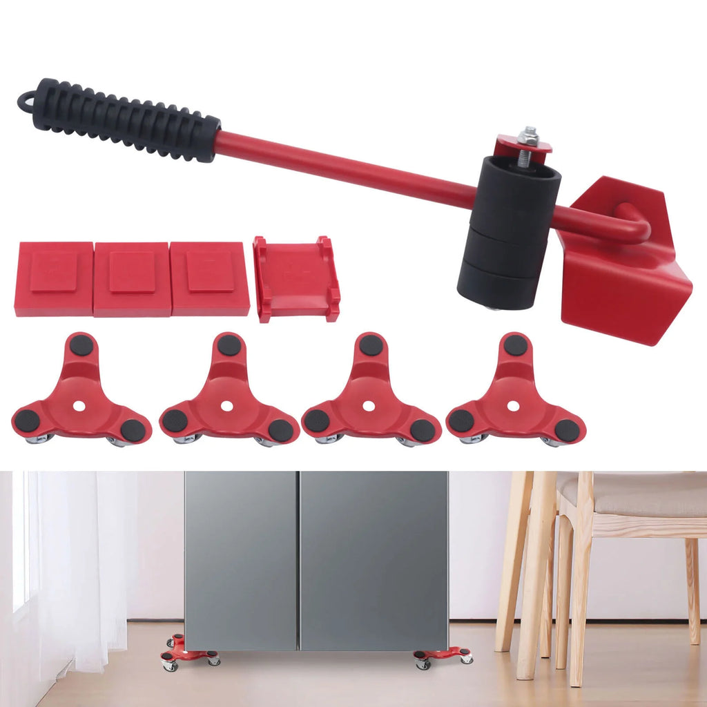 Furniture Roller Set Moving Tool Wheels Red Y921116