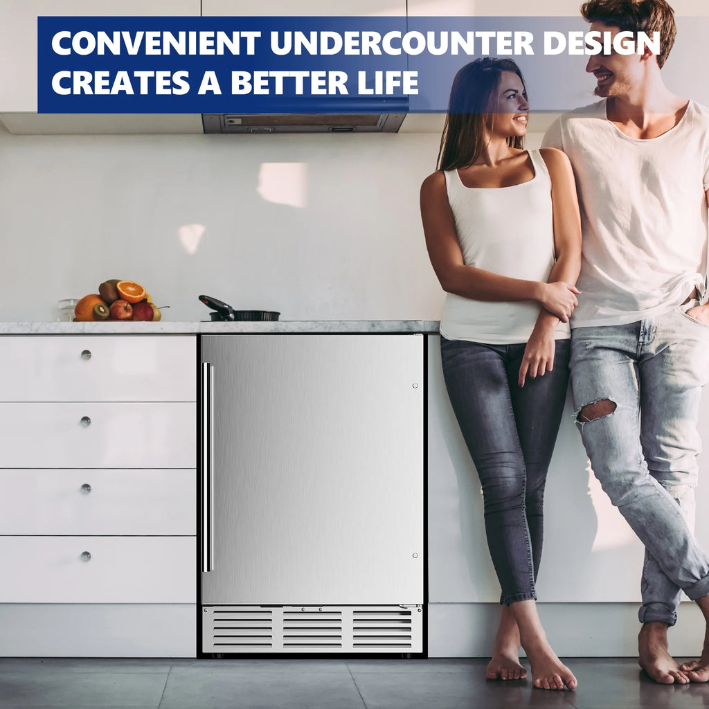 15 Under Counter Beer Fridge with Stainless Steel Door T886