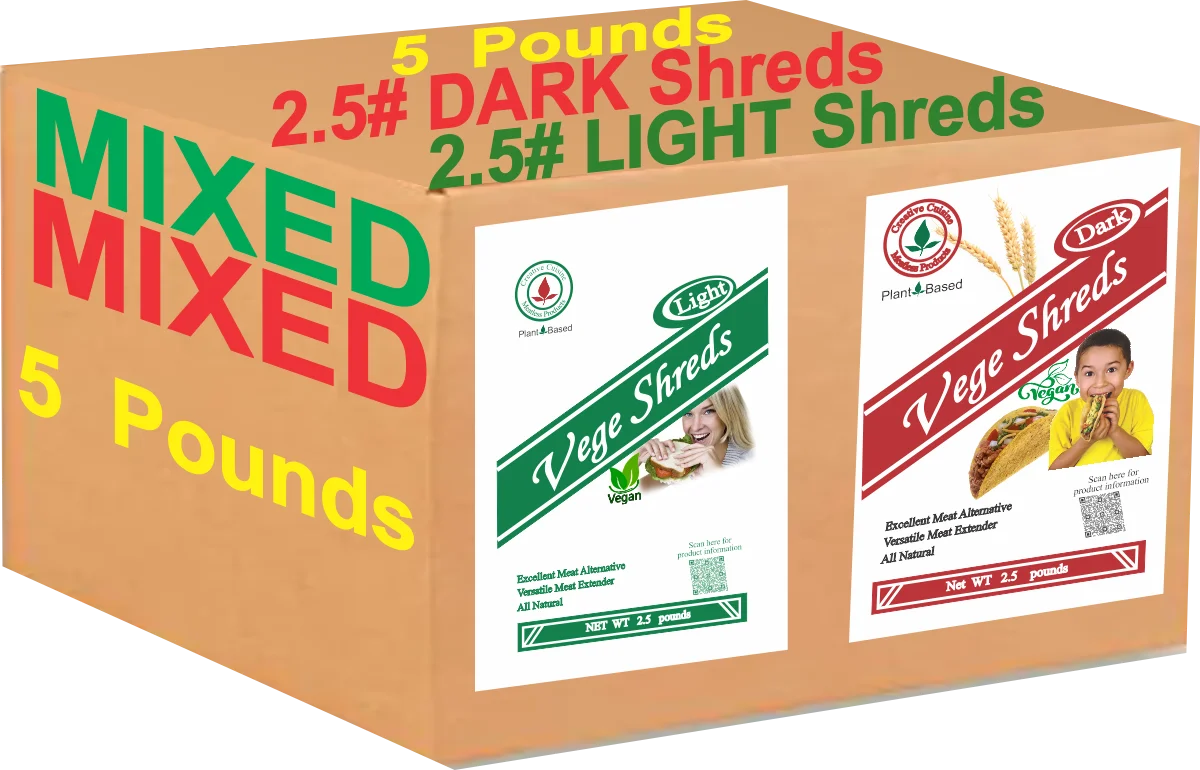 Mixed Light & Dark Vege Shreds 5 pounds Q734691