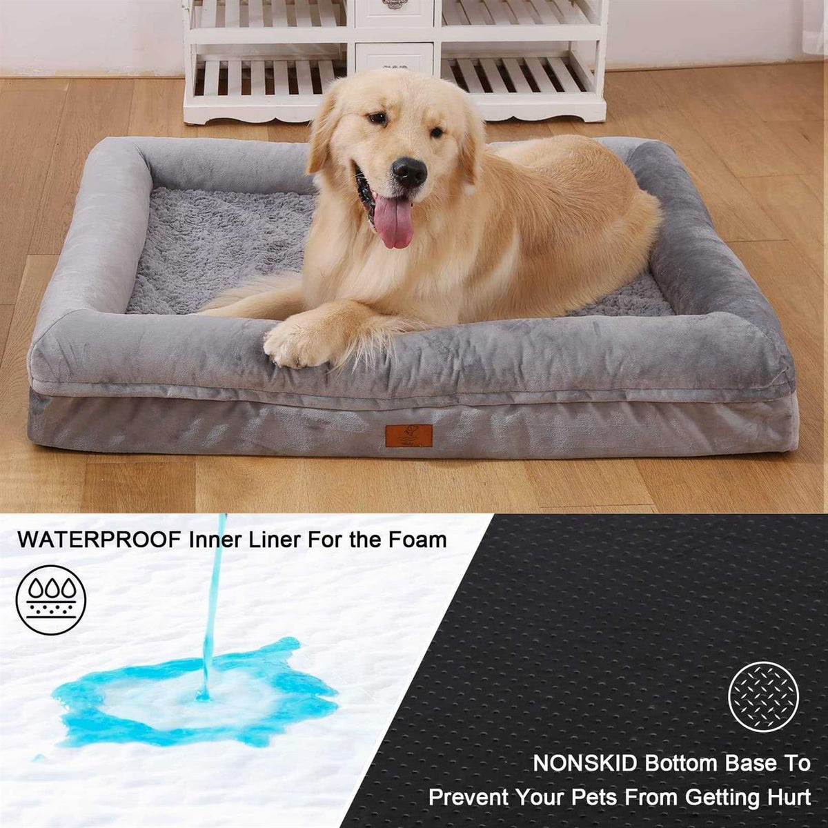 Orthopedic Washable Dog Bed with Removable Cover Q790