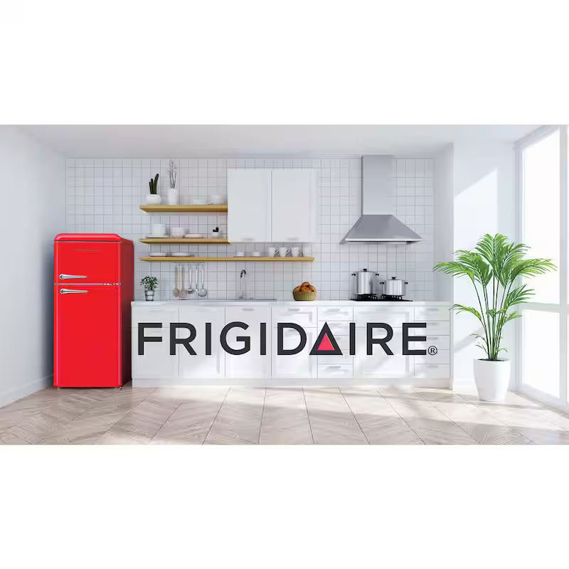 7.5 cu. ft. Red Retro Mini Fridge with Top Freezer D4283