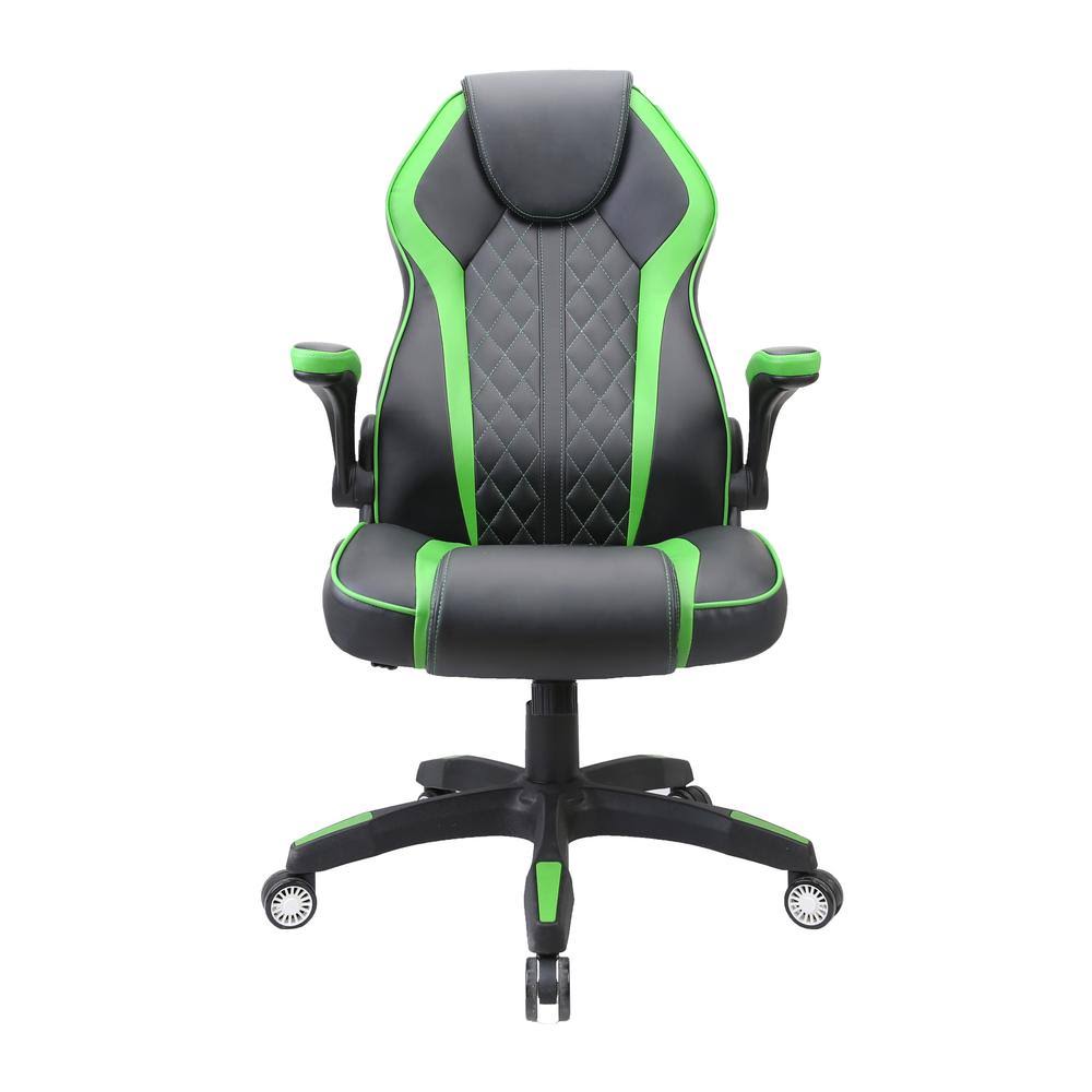 Green Gaming Chair Swivel Office Computer Chair with Lumbar Support P818456