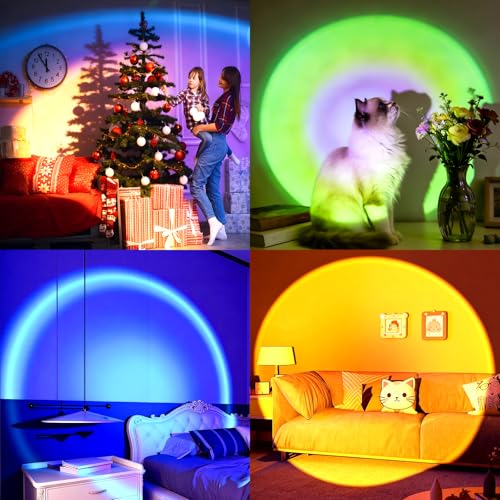 Sunset Projection Rainbow LED Lamp with USB Floor Stand W7714