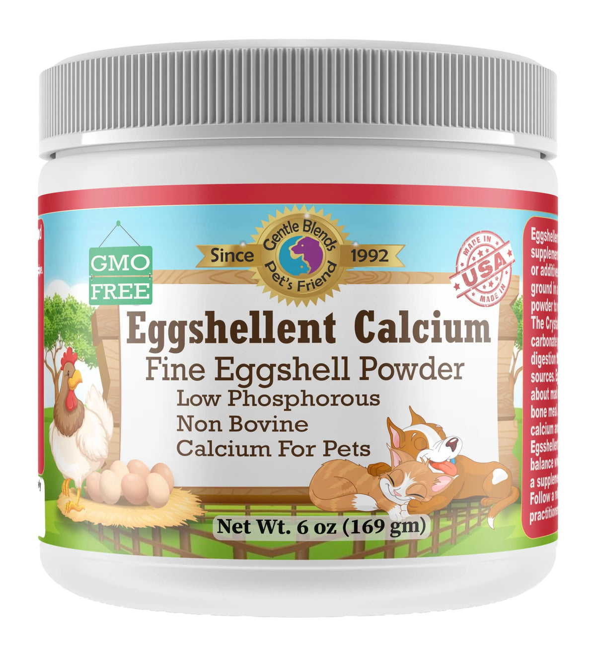 Eggshell Powder Calcium Supplement for Dogs and Cats 6 oz P5551
