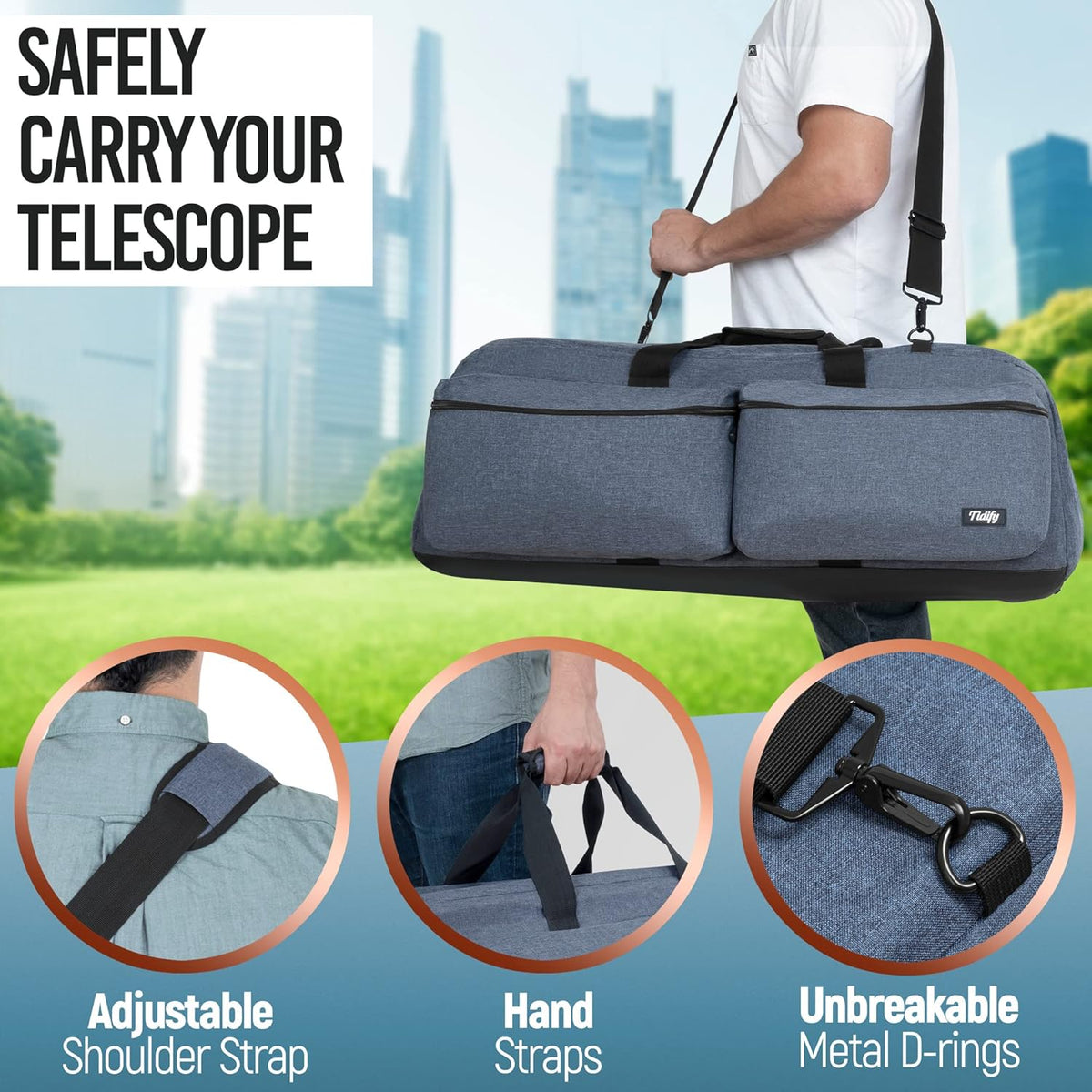 Extra Large Telescope and Tripod Case/Bag - 40” X 12.3” X 12.3” Y647135