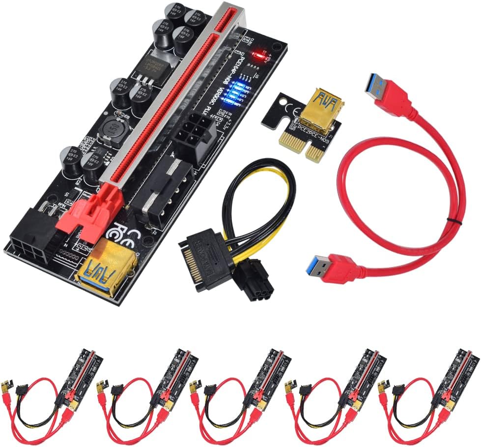 24Inches USB 3.0 PCIe Riser Adapter Card (6 PCS) I8047