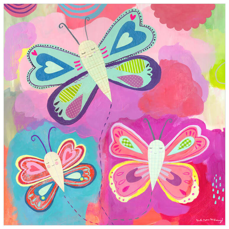 Butterfly Trio Canvas Art G5805
