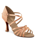 Camel Satin 2.5x22 Heel Shoes I77013