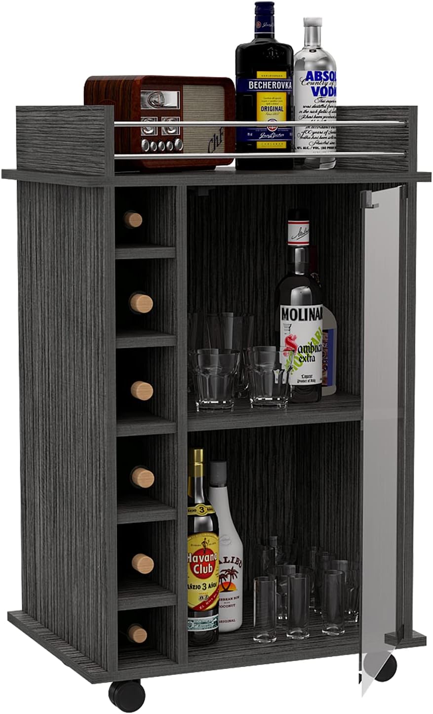 Smoky Oak Bar Cart H5063