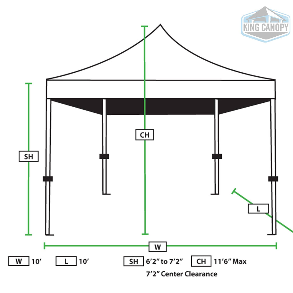 White 10x10 Instant Pop Up Tent W410290