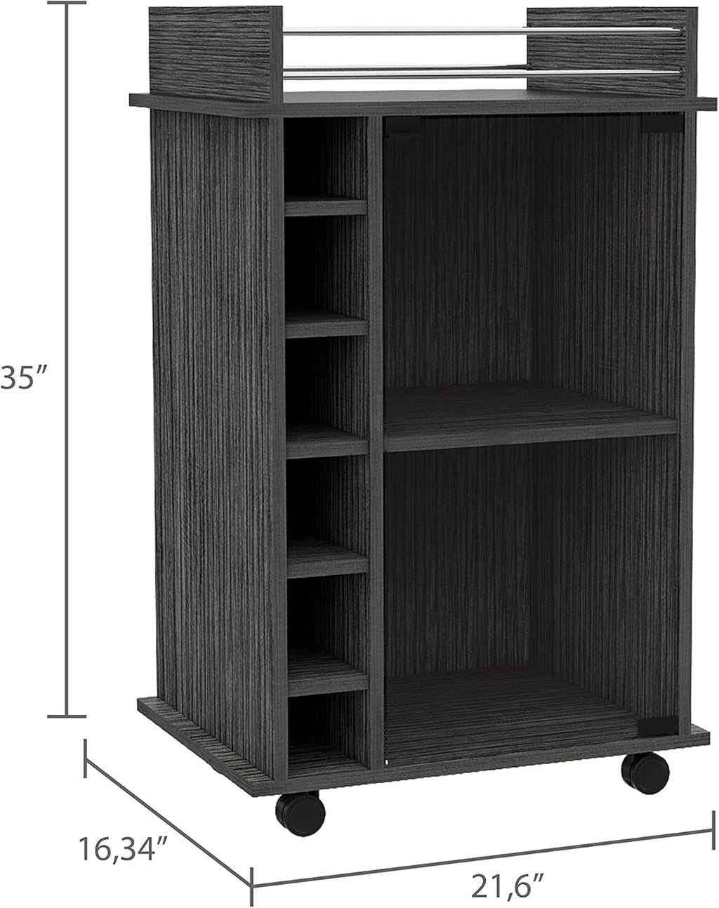 Smoky Oak Bar Cart H5063