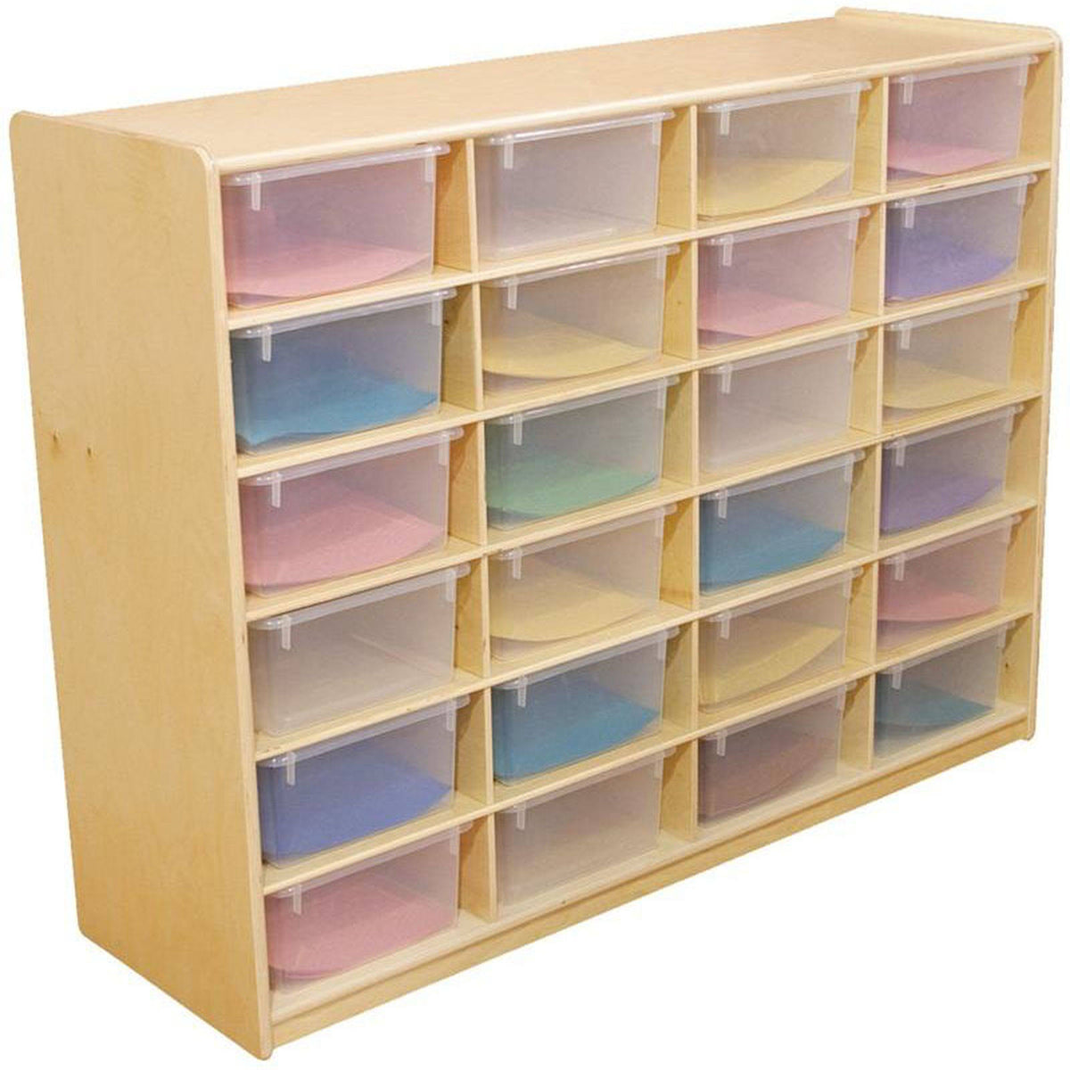 24-Letter Tray Storage Unit with 5 in. Translucent Trays I7904