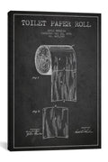 Charcoal Patent Blueprint Canvas Print U875