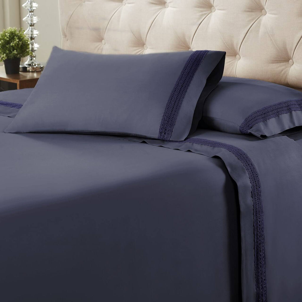 Blue California King Size 4 Piece Sheet Set K614854