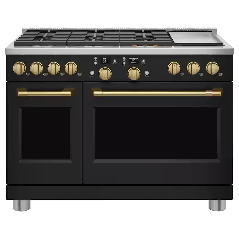 Range and Rangetop Handle and Knob Kit in Brushed Brass R53416