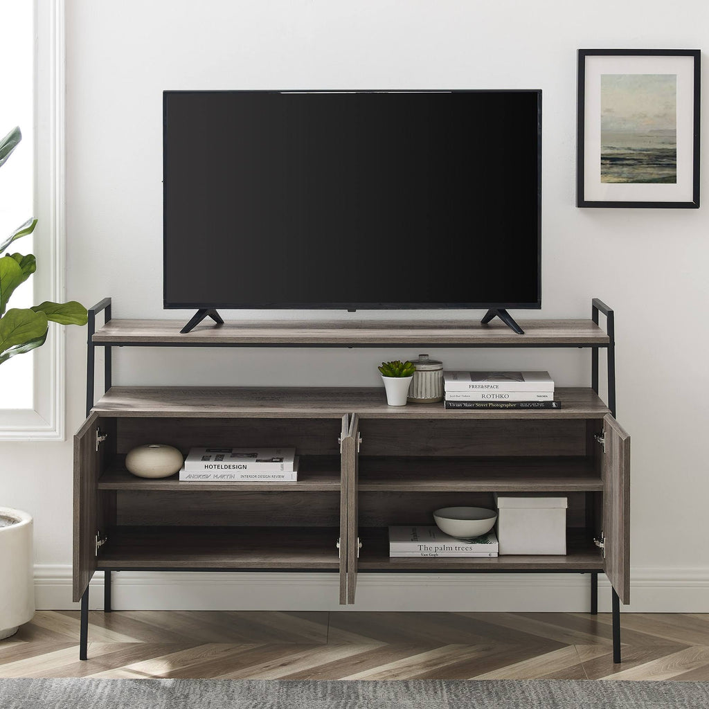 52-Inch Modern TV Stand Console Dark Walnut N58703