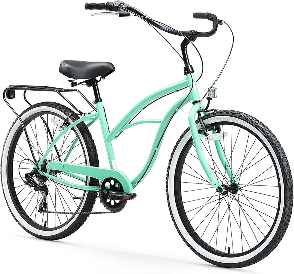 7-Speed 26 Inch Beach Cruiser Bikes with Rear Racks U20080