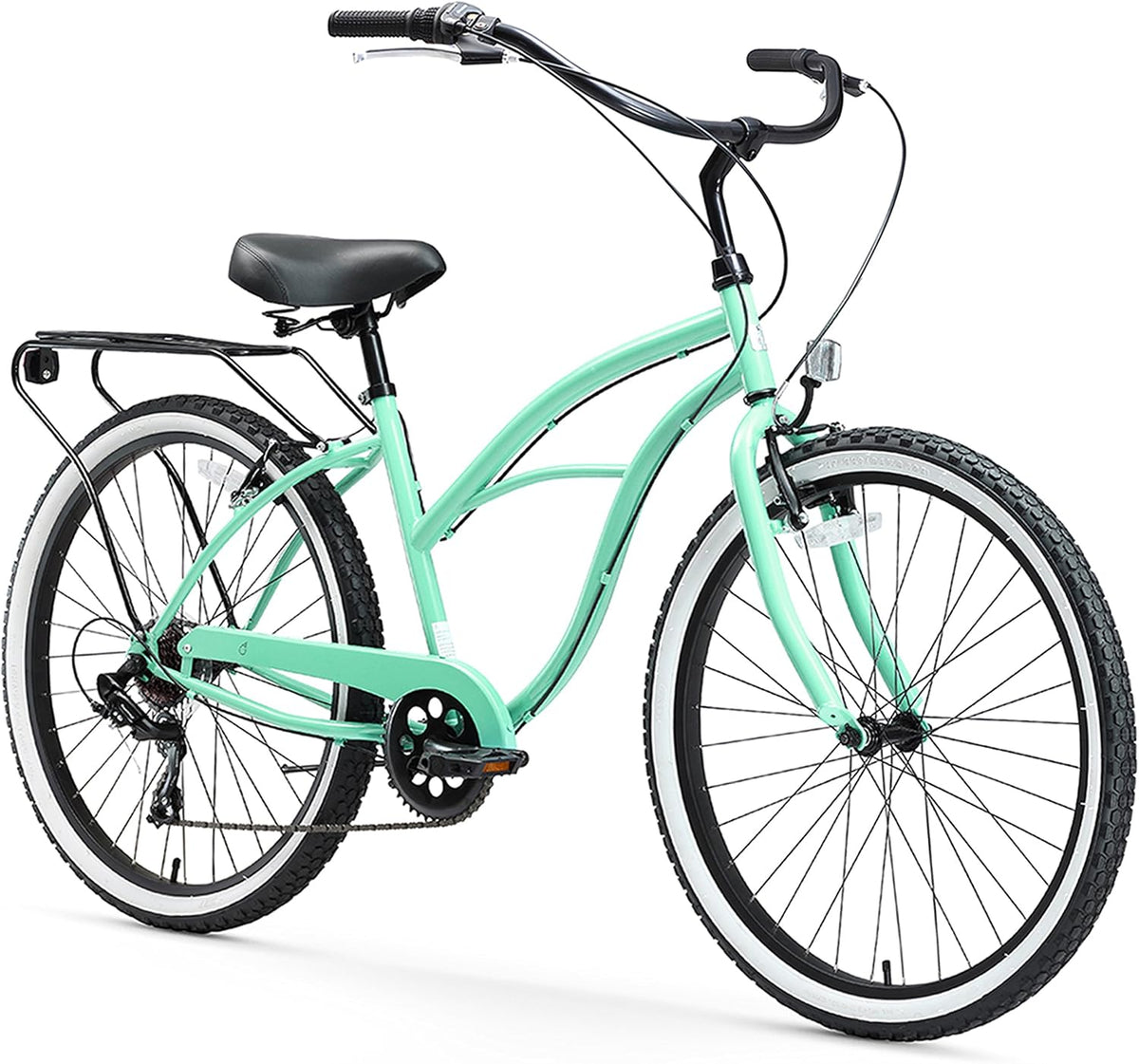 7-Speed 26 Inch Beach Cruiser Bikes with Rear Racks U20080