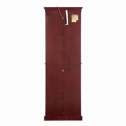 Lighted Glass Display Cabinet with Adjustable Shelves and Mirrored Back P235