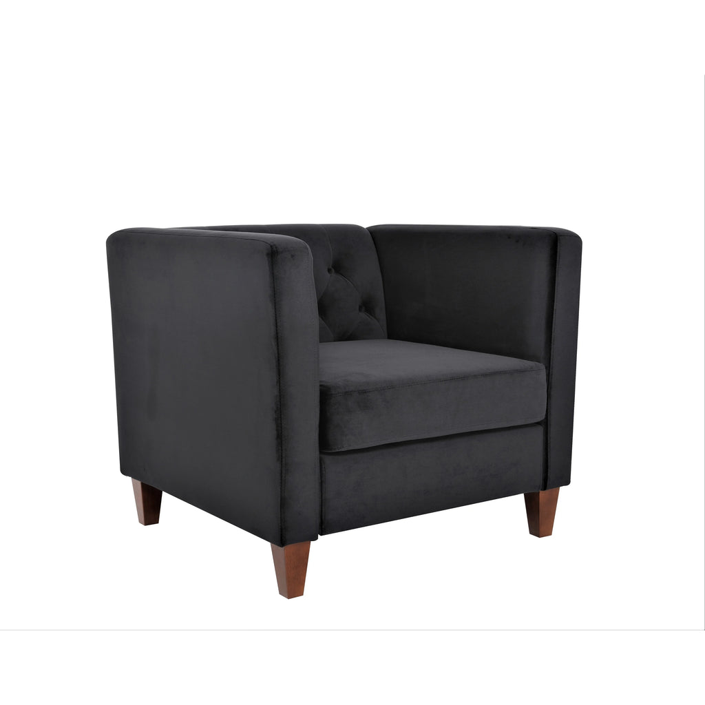 Yellow Velvet Square Armchair L700748