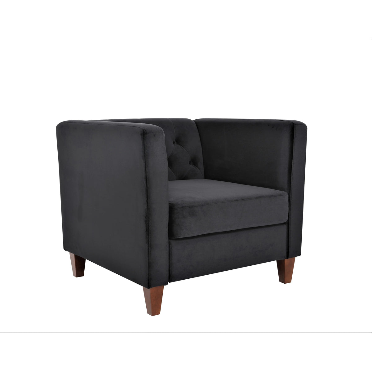 Yellow Velvet Square Armchair L700748
