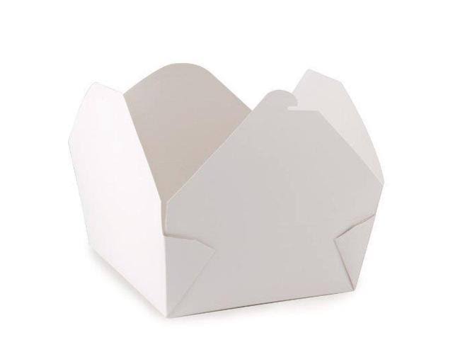 Retro Carryout Boxes, Paperboard, White P617